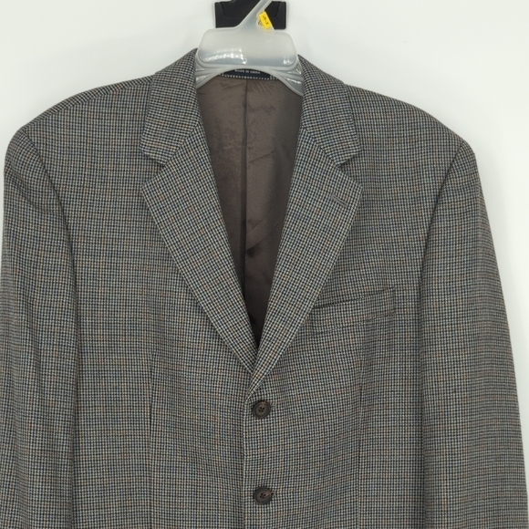 Men's Ralph Ralph Lauren Houndstooth Plaid Silk Wool Blazer 42R preppy Business - Picture 3 of 8